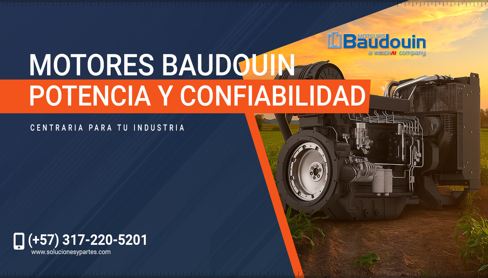Motores Baudouin: Potencia y confiabilidad centenaria para tu industria